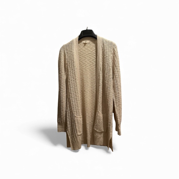 PINQUE Sweaters - Beige Open-Front Cardigan